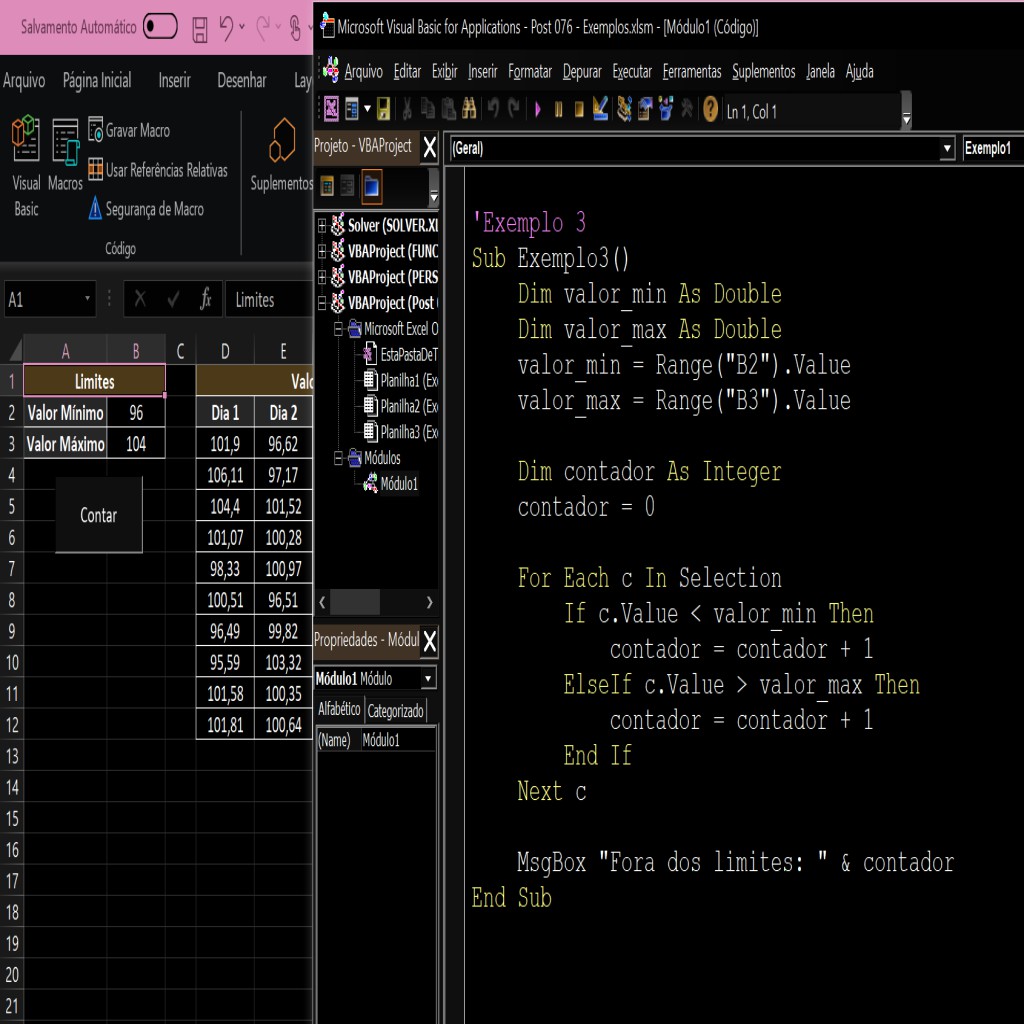 codigo em vba no programa vba